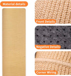 Extra Large Cat Wall Climbing Carpet 67"X16", Tall Cat Scratch Pad with 8 Nails, Door Hanging Sisal Pet Scratcher Mat for Furniture Couch Sofa Protector (Camel)