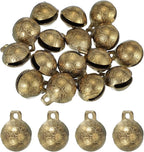 uxcell 16 Pcs Vintage Bronze Jingle Bells, 25mm Tibetan Jingle Bells for Crafts, Small Rustic Decorative Metal Bell for Dog Cat Pet Collar DIY Crafts Home Door Christmas Decor
