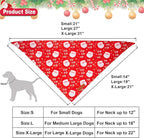 ADOGGYGO Christmas Dog Bandanas, Snowman Santa Xmas Pet Scarf, Multi Size Offered, Red Green Christmas Bandana for Medium Large Dogs Pets (Large)
