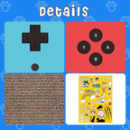 Gaming Cat Scratcher, Double Sided Cat Scratching Pad with Stickers, Game Theme Cute Kitten Interactive Toy, Kitten Toy & Cat Scratching Pad