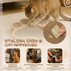 Paw-Shaped Cat Scratcher | Reversible Cardboard Kitten Scratcher | Scratching Board for Indoor Cats | Scratcher Cardboard for Cats & Kittens | Cat Toy (Medium)