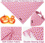 Halloween Pumpkin Dog Bandana, Halloween Triangle Bid Scarf with Pumpkin Pattern, Cotton Pet Kerchief for Girl Boy Dogs or Cats, Cute Puppy Bandana Fancy for Dogs