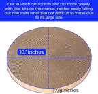 Round cat Scratcher Refill, 10 inch Diameter, 7/8 inch Thickness Scratcher Replacement Pads, Scratching Board Circle, Scratch pad, scratchers for Indoor Cats (3pcs)