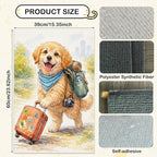 Nuxovilar Cat Scratching Mat 15.3x23.6 Inches Polyester Synthetic Fiber, Travel Puppy Print, wall cat Scratcher, Scratch pad, Home Decor, Entryway, Pet Room (2pcs)