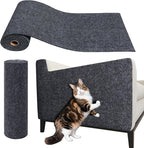 ReWallpaper Cat Scratching Mat Self-Adhesive Dark Grey Cat Scratch Furniture Protector Roll for Sofa Couch Armrest Chair Wall Corner Tower Post Durable Scratch Pad Strong Grip Claw Guard 15.8inx6.5ft