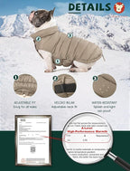 SPACE LION Dog Puffer Jacket, Down Winter Coat, Durable Outdoor Coat for Cold and Windy Conditions, Lightweight & Adjustable Fit Coats for Small Dogs, (Camel, Size 10 Gift Box)