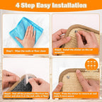 Homgaty Sisal Cat Scratcher Mat & Wall Scratchers for Indoor Cats - 23.6x15.7 Horizontal Floor Cat Scratch Rugs & Carpet Scratching Pad with Sticky Tapes, Durable Furniture Protector for Couch Sofas