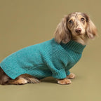 Fitwarm Knitted Dog Sweater - Thermal Winter Clothes for Small Dogs, Boy & Girl - Teal Blue, Small