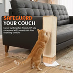 PETKARAY Couch Corner Cat Scratcher, 28" Corner Scratching Post Wall Scratcher, Sisal Furniture Protector for Sofa with Reversible Base, Large
