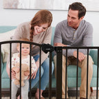 Regalo Safety 30.5-58" Extra Wide Arch Baby Gate with Door, Pressure Mount Walk Through Gate for Doorways & Bottom of Stairs, Babies, Toddlers & Pets, Tested & Safe, American Designed, American Owned
