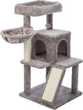 TRIXIE Pepito 39.4" Cat Tower, 3-Level Cat Tree with Sisal Scratching Posts and Ramp, Plush Condo and Hammock