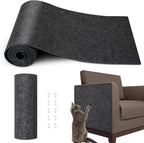 Cat Scratch Mat - 78.74"x15.74" Self-Adhesive Anti Scratching Pad for Couch, Trimmable DIY Cat Sofa Furniture Wall Cat Tower Protector, Replacement Pads for Pet Couch Protector from Claws Dark Gray