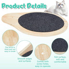 3 Pack 17.32" x 13.78" Cat Tree Attachments Accessories Tower Replacement Platform Soft Felt Blanket Wooden Perch Step Handwoven Hemp Rope Scratch for Floor to Ceiling DIY Indoor Cats Tower
