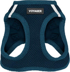 Best Pet Supplies Voyager Step-in Air Harness - All Weather Mesh, Reflective, No Pull Harness for Dogs, Cats - Secure with Hook & Loop Fastener, Buckle, Double D-Rings - Blue, XL