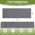 Cat Scratch Furniture Protector for Couch, Wall & Door Guard, Trimmable Self-Adhesive Scratch Pad, DIY Climbing Mat, Deterrent, Scratching Post Replacement (118''x15.8'', Light Gray)
