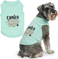 Parisian Pet Dog Shirt – 100% Cotton Shirts for Large Dogs – Blue Sleeveless Pet Clothes – Lightweight and Breathable Dog Apparel – Family is Everything Dogs Clothes - Stretchy Pet T Shirts