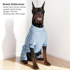 cyeollo Dog Pajamas XXX-Large, Stretchable Fleece Pet Onesie Coat for Large Sized Dogs Warm Doggie Jumpsuit Soft Cold Weather Dog Clothes Outfits, Light Blue XXXL