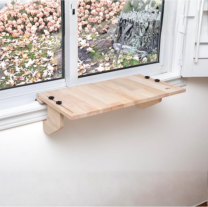 Original SillMate Window Plant Shelf, 21.25" Sill Shelf for Plants - Verify Sizing First - Cat Perch - Renter Friendly No Drilling/Damage - Sill Extender for Plants - Window Table