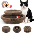 Meetory Magic Organ Cat Scratcher Board - Cat Ball Adventure, Thick & Large Connectable Cardboard Scratching Board with Bell Ball, The Ultimate Interactive Mental & Physical Exercise for Cats