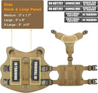 WINSEE Service Dog Vest Harness for Large Dog, Tactical Working MOLLE Vest with 10 Pet Patches, No Pull Heavy Duty Harness for Training Walking