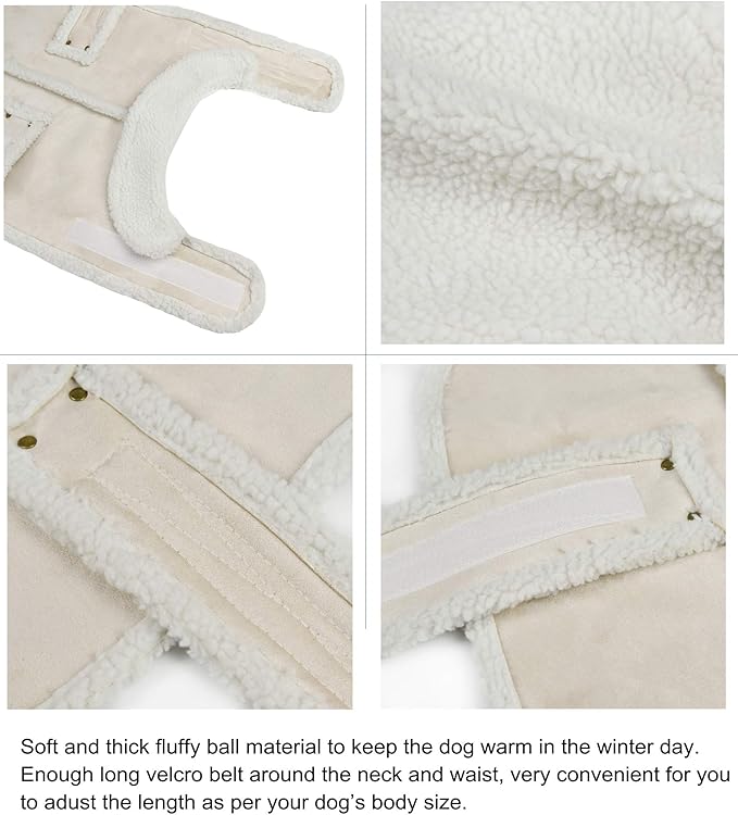 Dog Winter Jacket, Warm Windproof Dog Sweaters for Small Dogs, Thick Apparelf Fleece Coat for Medium Large Dogs (Small)