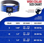 Tuff Pupper Heavy Duty Tactical Dog Collar | 1.25" Wide Ballistic Nylon | Reflective Stitching | Integrated ID Tag Holder | Stainless Steel Buckle | Padded Lining | Small & Medium Dogs (Blue, Small)