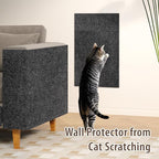 Cat Scratch Couch Protector, Adhesive Scratcher Pad Deterrent for Furniture, DIY Cat Climbing Scratch Pad for Indoor Cats (Grey, 31.5''x19.7'')