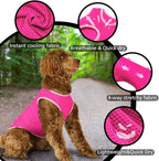 2 Pack Cooling Shirts for Dogs, Lightweight Mesh Breathable Dog Shirt for Medium Dogs Girl,Sun-Protection Sleeveless Shirts for Dog&Cat Puppy Vest Pet Apparel P23ST00601XXL