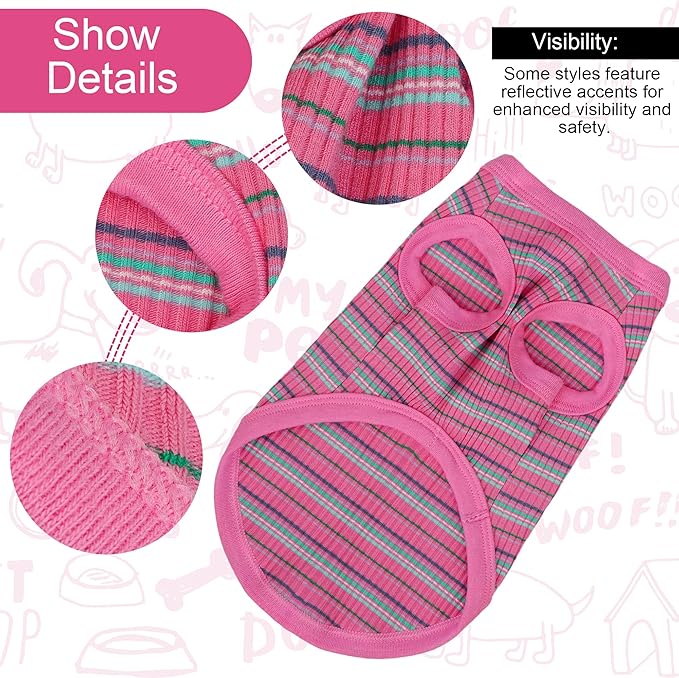 Elevate Your Pet's Comfort and Fashion: Premium 100% Cotton Rib Dog Shirt Vest for Small Breeds Like Chihuahuas, Yorkies, and Puppies .Year-Round Style with Tank-Style Puppy Attire Blue Large