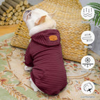 BEAUTYZOO Dog Hoodie for Small Medium Large Dogs, Winter Fall Warm Dog Clothes for Puppy S M Sized Dogs Girl Boy, Dog Sweater Shirt Hoodies with Pocket Bulldog Pitbull Cat Clothing Coat, Wine Red ML