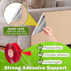 Bed Cat Scratcher Pad,47.2"x15.8"Cat Scratching Mat,Self-Adhesive Trimmable Anti Scratch Bed Couch Wall Corner Furniture Protector from Cat Claws,Easy Use for Cat Carpet/Door/Post