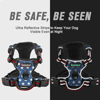 BARKBAY No Pull Dog Harness Front Clip Heavy Duty Reflective Easy Control Handle for Large Dog Walking(Star,XS)