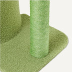 Amazon Basics Cactus Cat Tree for Indoors Cats& Kittens, Scratching Post with Curved Perch and Cozy Cat Condo, Interactive Dangling Ball,30.7” (77.9cm) H, Green