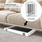 Freestanding Panel Dog Gate for Indoor, Doorways,Stairs, or Hallways,Foldable Wooden Dog Fence for House,Pet Gate for Dogs, Puppy Gate,Support Feet Included,24 "Height-3 Panels,White