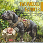OneTigris Tactical Dog Harness for Small Dogs, No Pull Small Dog Vest Harness Breathable Military Dogs Molle Vest with Handles, Walking Hiking Training (Brown, XS)
