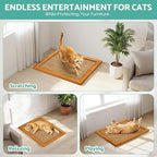 Scratching Pad for Cats, Sisal Cat Scratch Pad for Wall Mounted, Extra Large Cat Scratch Pads for Indoor Cats Kitty, Wooden Scratching Board Scratching Cat Toys Wall Furniture