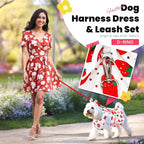 Cute Dog Dress Small Dog Clothes For Girls Female Puppy Outfits Red Strawberry Pet Summer Clothes Bowknot Doggy Cat Princess Dresses Harness for Holiday Birthday Party Costume Clothing (Red,XS)