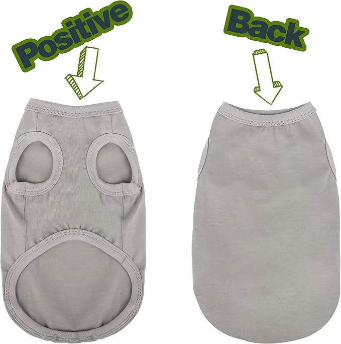 Elevate Your Dog's Fashion Quotient with Colorful and Breathable Sleeveless Cotton Shirts! Perfect Pet Apparel for Small to Medium Dogs Blue XS