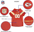 Pets First NFL Kansas City Chiefs Dog Jersey, Size Medium, Football Shirt Costume for Pet, Dog Sports T-Shirt, NFL Team Clothing for Cats, Licensed Pet Apparel Available in 7 Sizes and 32 Teams