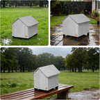 Insulated Dog House Outdoor with Warm Mat and Elevated Feet,Weatherproof Puppy House Dog Bed for Small Dog and Cat,Max Pets Size 15.7 X 11.4 Inches