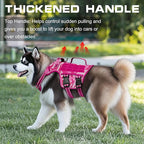 Dog Harness for Large Dogs Heavy Duty, No Pull Tactical Dog Harness with Molle System, Easy On and Off Service Dog Vest, Breathable Padded, Adjustable Reflective Pet Vest for Walking Hiking Training