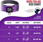 Tuff Pupper Heavy Duty Tactical Dog Collar | 1.5" Wide Ballistic Nylon | Reflective Stitching | Integrated ID Tag Holder | Stainless Steel Buckle | Padded Lining | Medium & Large Dogs (Purple, Medium)
