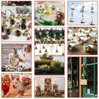 BigOtters Craft Bells, 16PCS Bronze Jingle Vintage Bells (1.5" X 1.7") with Spring Hooks Hanging for Wind Chimes Housebreaking Making Dog Potty Training Doorbell Wedding Decor DIY Favor
