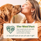 WOOF Starter Pack - Interactive Dog Ball Toy for Boredom - Dog Treat Molds Silicone - Chicken-Flavored Healthy Treats for Dogs - Pupsicle Doggy Enrichment Toy - for Large Pups - 25-75 lbs