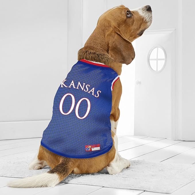 Pets First KU-4020-XL Kansas Basketball Jersey, Multicolor, One Size