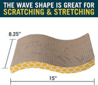 Our Pets OurPets The Wave Curved Catnip Cat Scratcher (Cat Toys for Indoor Cats, Catnip Toys, Cat Gifts & Cat Toys Interactive) [Includes Cosmic Catnip- North-American Grown Catnip]