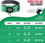 Tuff Pupper Heavy Duty Tactical Dog Collar | 1.5" Wide Ballistic Nylon | Reflective Stitching | Integrated ID Tag Holder | Stainless Steel Buckle | Padded Lining | Medium & Large Dogs (Green, Large)