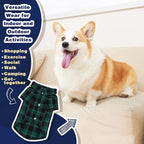 Paiaite Plaid Dog Shirt: Classic CheckeGreen Style in Pure Cotton for Large, Medium, and Small Breeds, Comfort, Breathability, and Elegance. Perfect for Everyday Wear, and Photoshoots Green 3XL