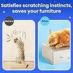 5-Pack Double-Sided Cat Scratchers with Box & Fish Toy - Reversible Cat Scratch Pad for Indoor Cats, Durable Corrugated Cardboard Cat Scratcher for Cats to Rest and Play, Furniture Protector