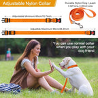 Prong Training Collar With Nylon Cover Comfort Tips, Quick Release Snap Buckle, Classic Collar and Leash